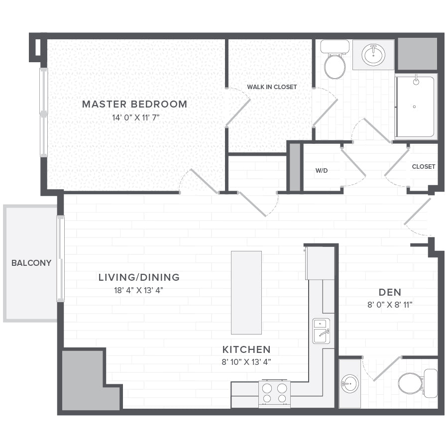 The Montgomery – One Bedroom + Den